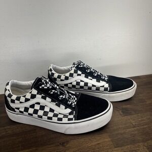 Vans Old Skool Checkerboard Platform - Men 8 Women 9.5 Unisex Shoes